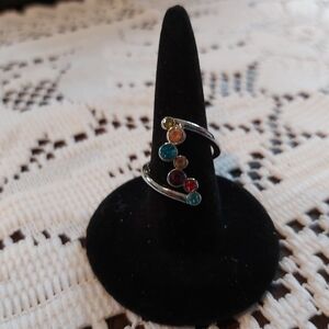 Beautiful  multicolored crystal 🔮 ring 💍